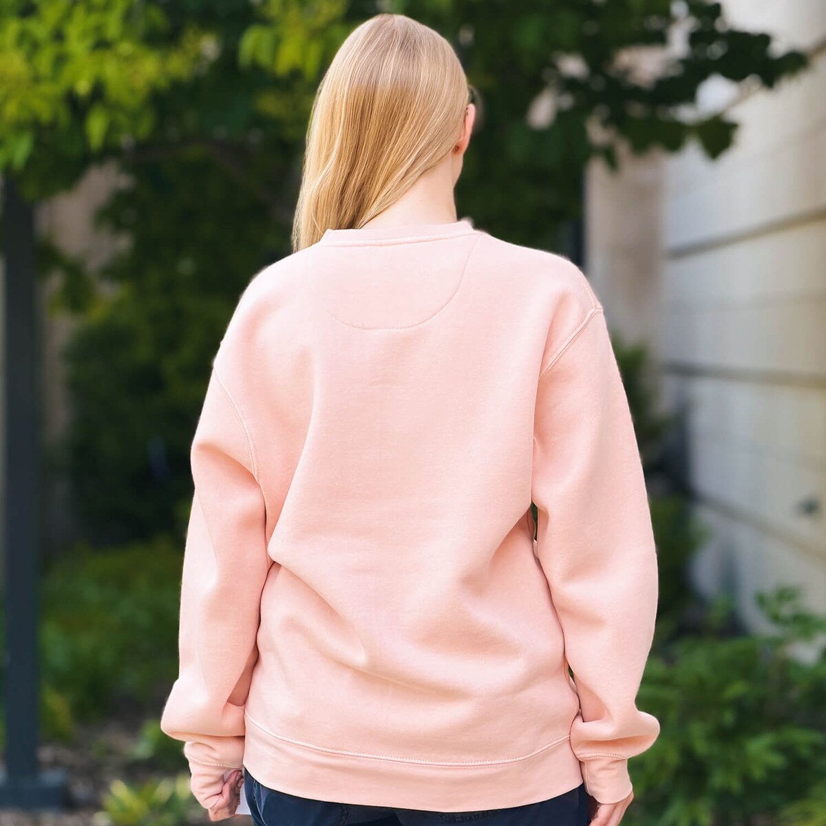 Back of CI Sport Iowa State Cyclones Peach Crewneck Sweatshirt
